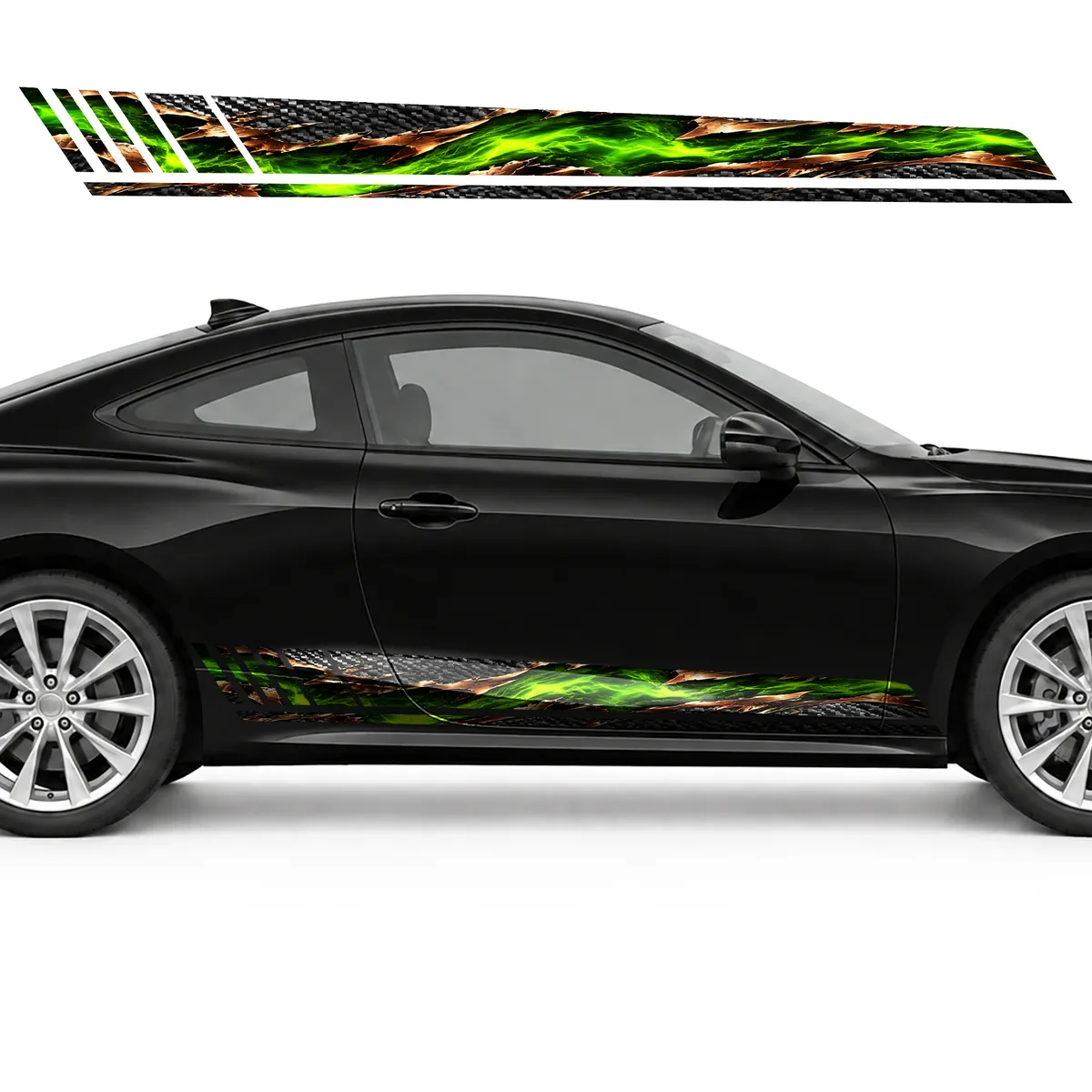 Carbon Fiber Rift with a Lime Glow GT racing side door, view 4 of 4