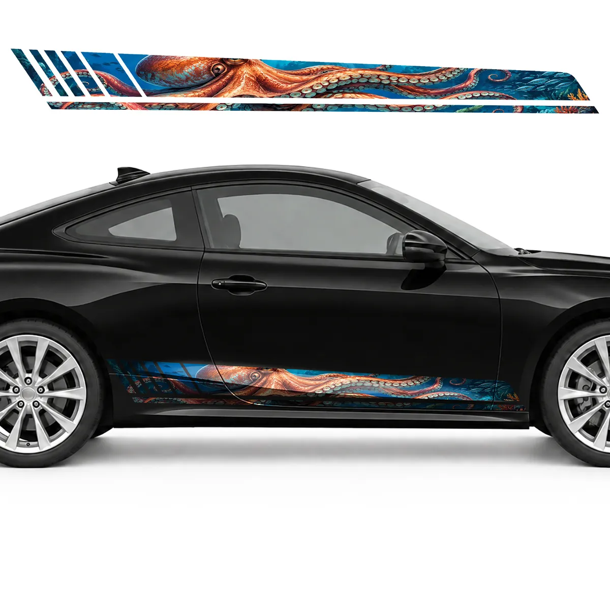 Coral Octopus in Turquoise and Cobalt Waters GT racing side, view 4 of 4