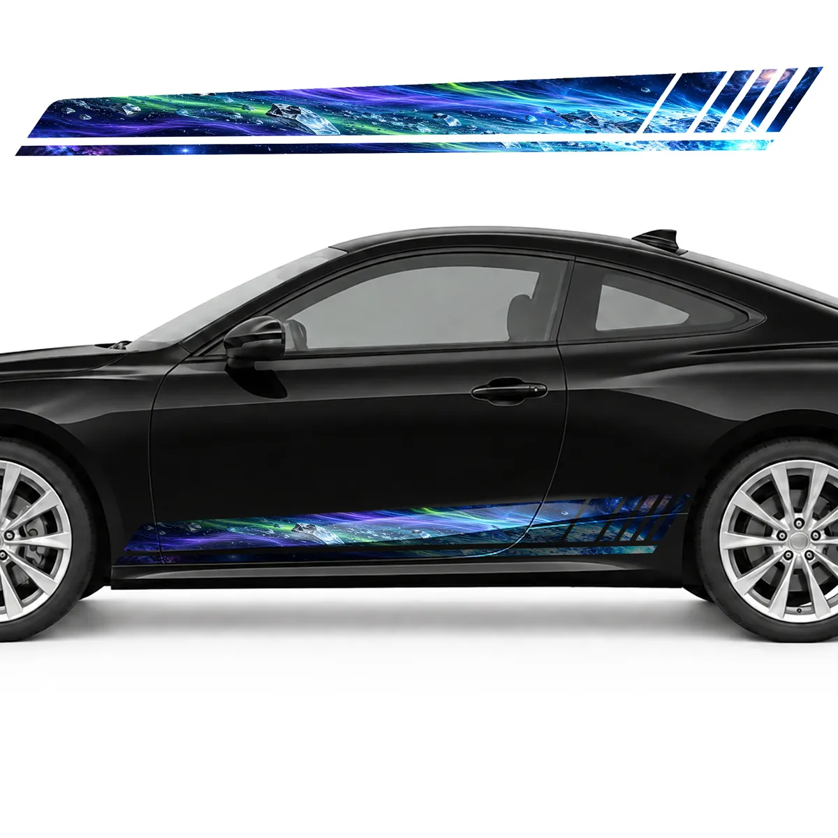Ice Comet with Neon Tails GT racing side door stripes, view 3 of 4