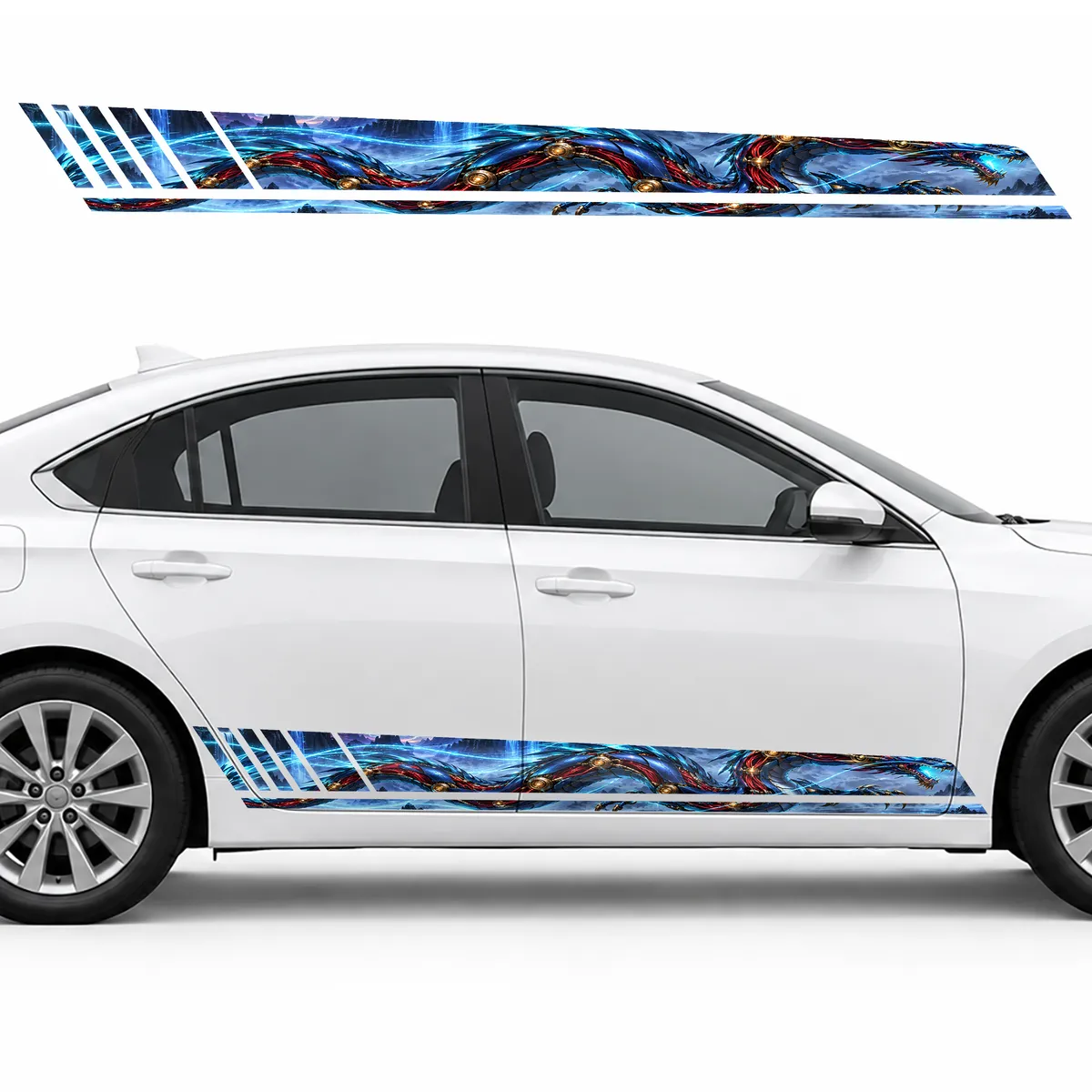 Cybernetic Dragon with Blue Streams GT racing side door, view 2 of 4
