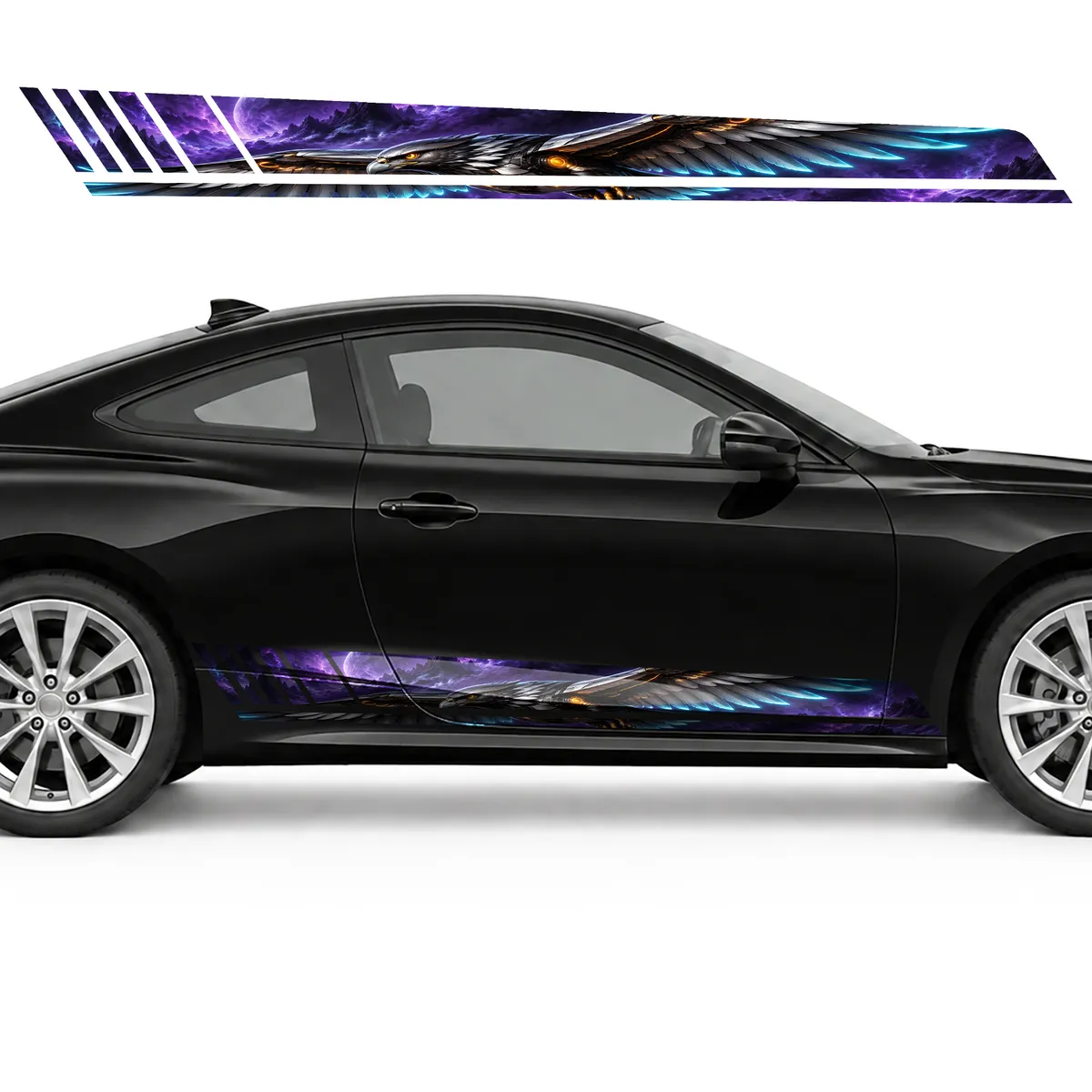 Cyber Hawk in Purple Haze GT racing side door stripes, view 4 of 4