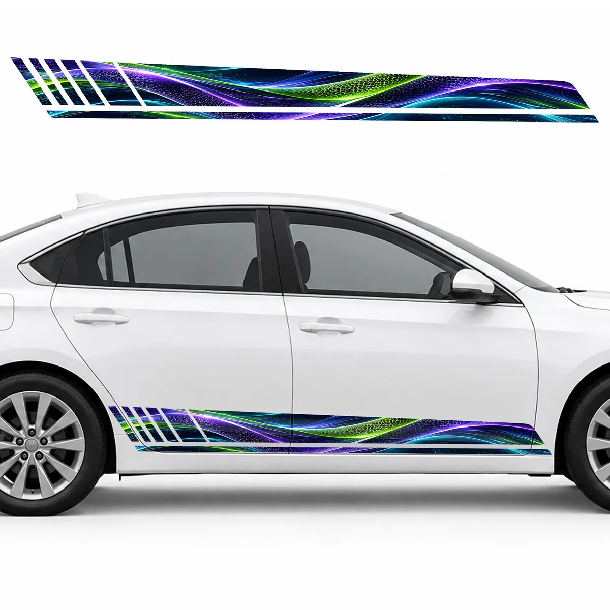 Lime and Violet Aerodynamic Wave GT racing side door, view 2 of 4