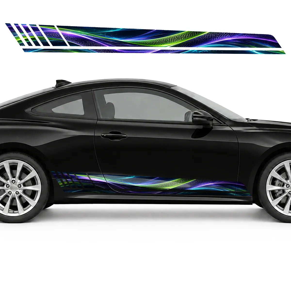 Lime and Violet Aerodynamic Wave GT racing side door, view 4 of 4
