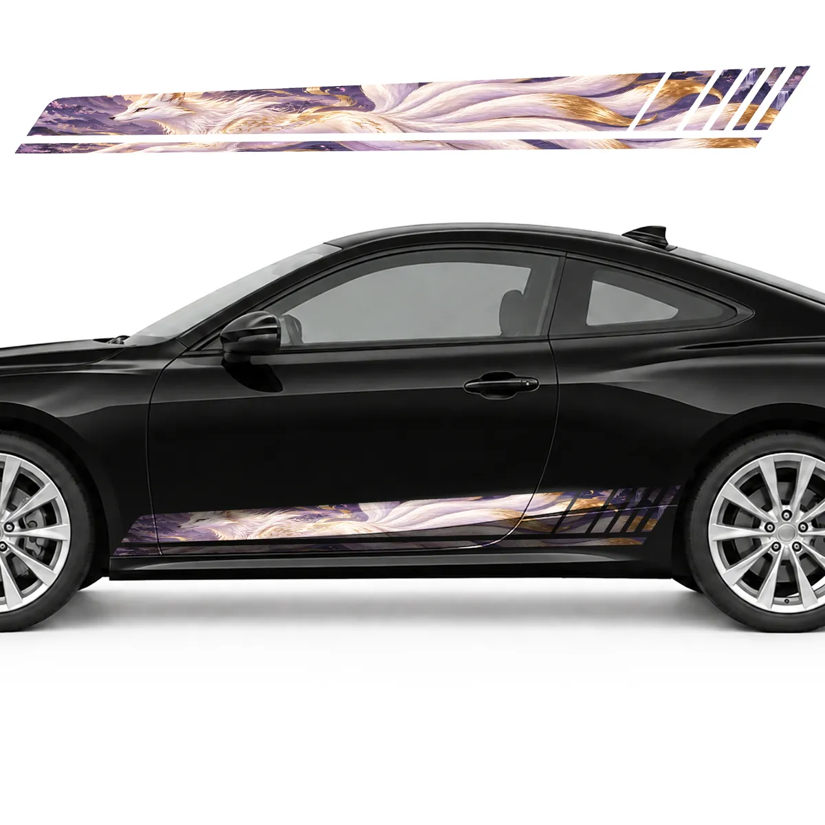 Fox with Nine Golden Tails GT racing side door stripes, view 3 of 4