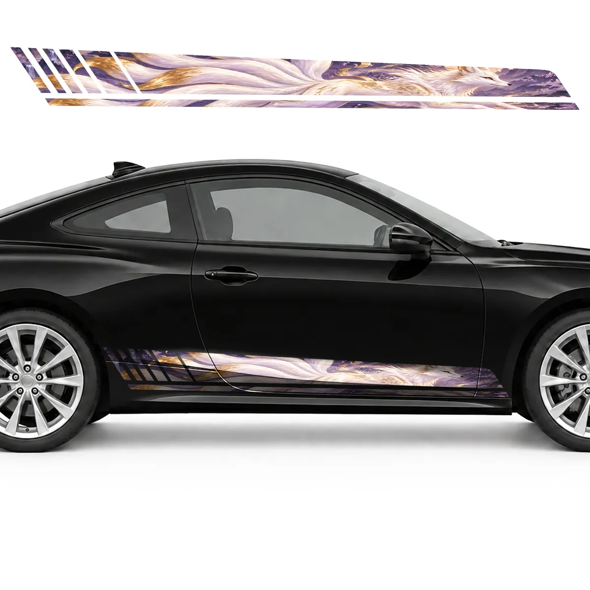 Fox with Nine Golden Tails GT racing side door stripes, view 4 of 4