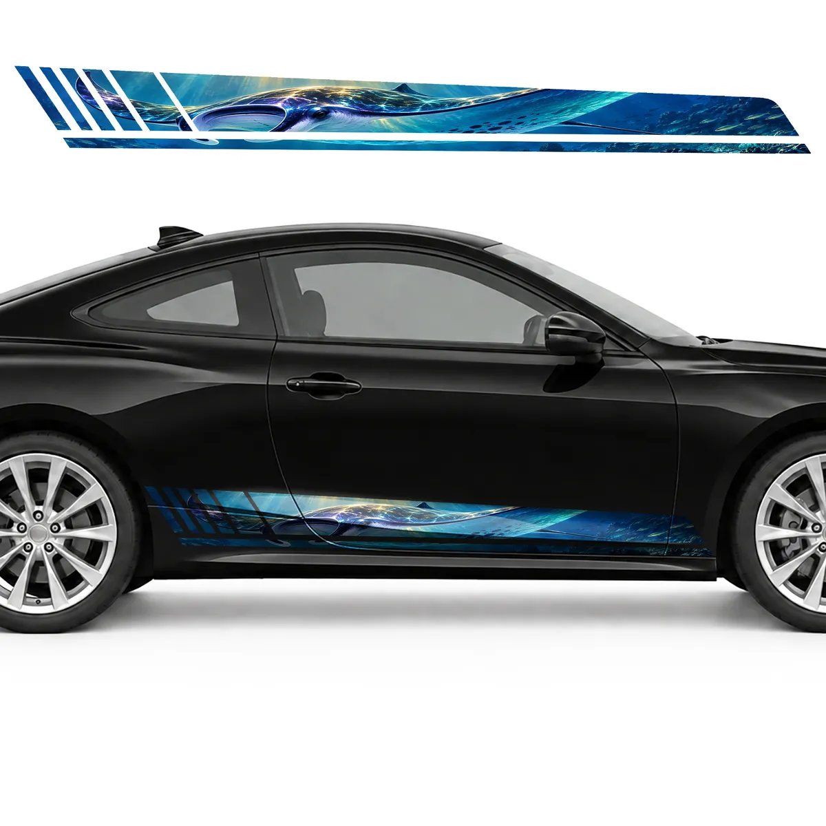 Manta Ray in Golden Ocean Light GT racing side door stripes, view 4 of 4