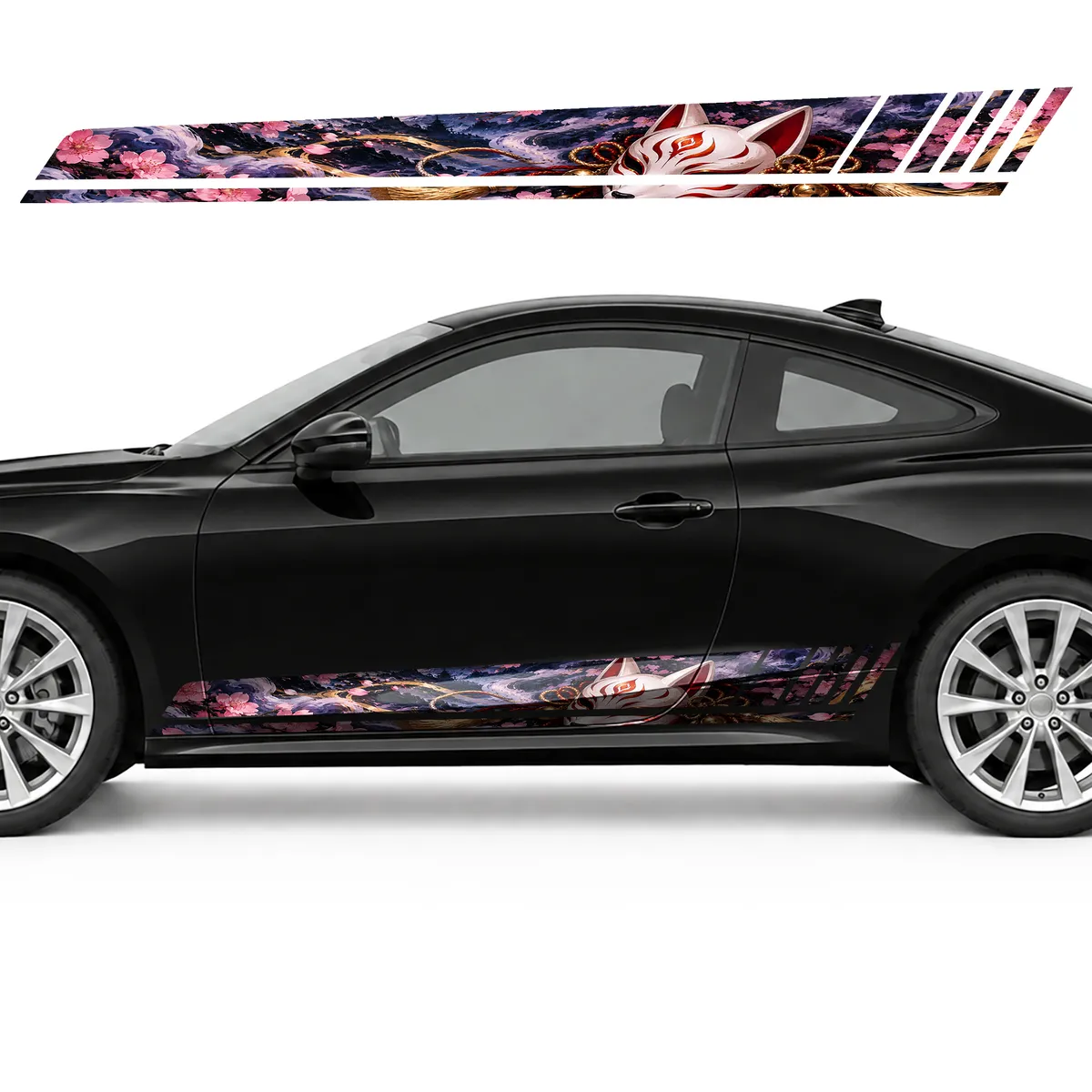 Kitsune Mask in Cherry Blossom Mist GT racing side door, view 3 of 4