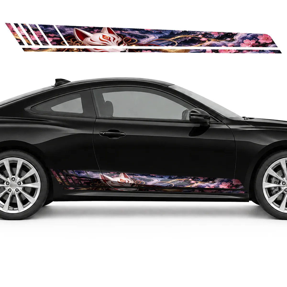 Kitsune Mask in Cherry Blossom Mist GT racing side door, view 4 of 4