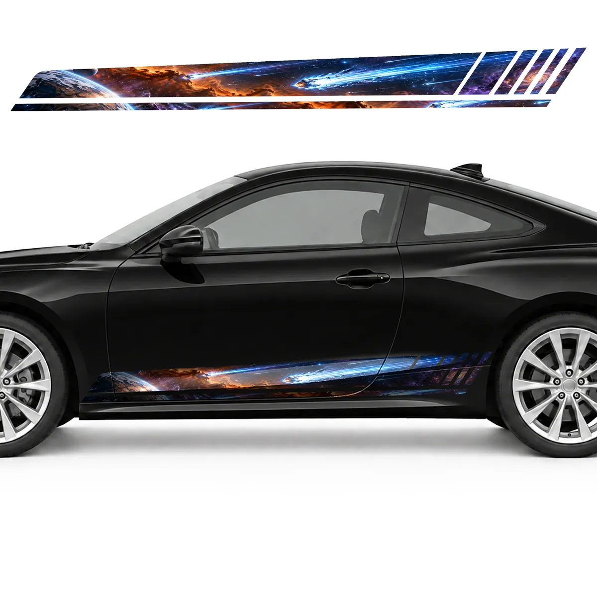 Meteor Shower through Orange Nebulae GT racing side door, view 3 of 4