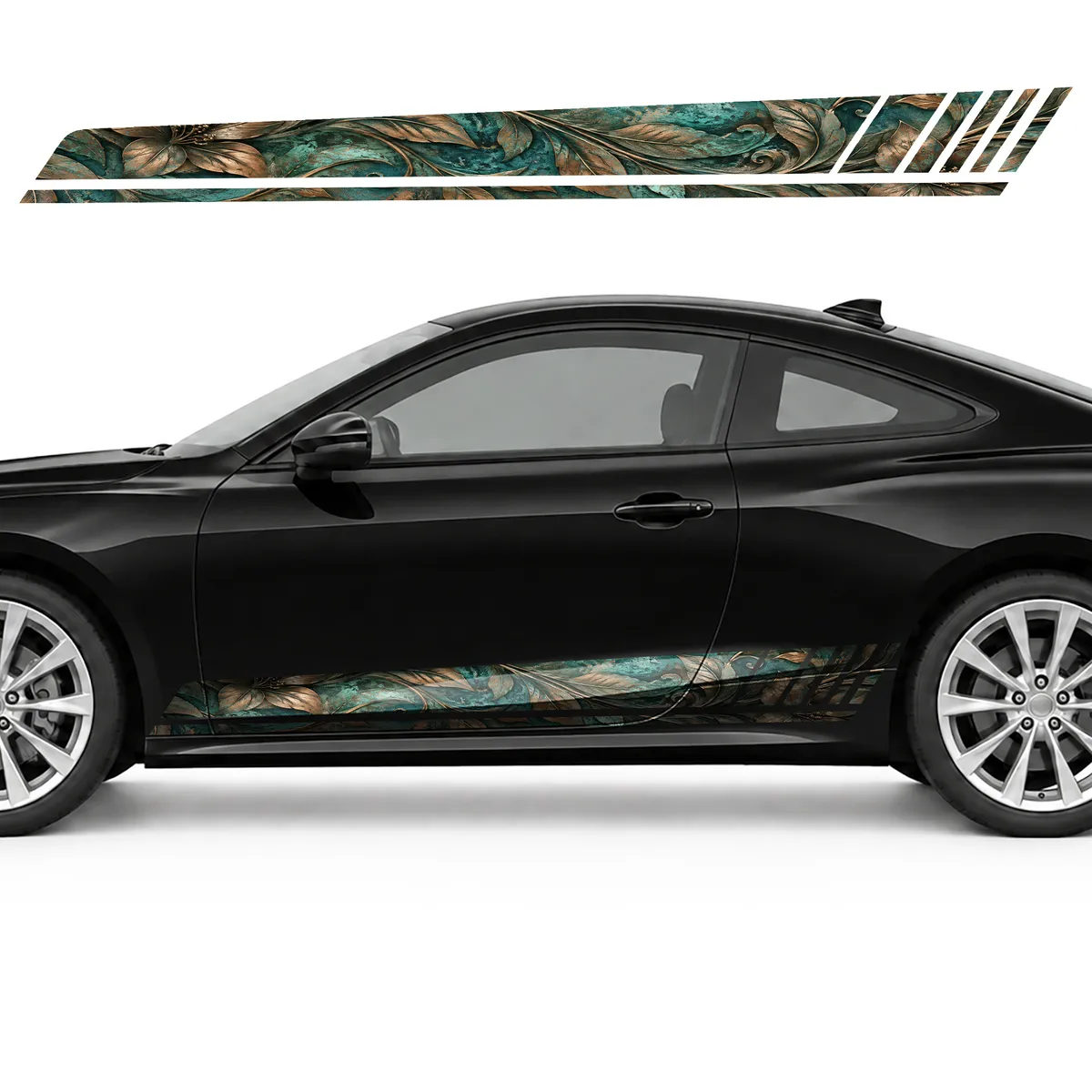 Copper Botanicals with Turquoise Patina GT racing side door, view 3 of 4