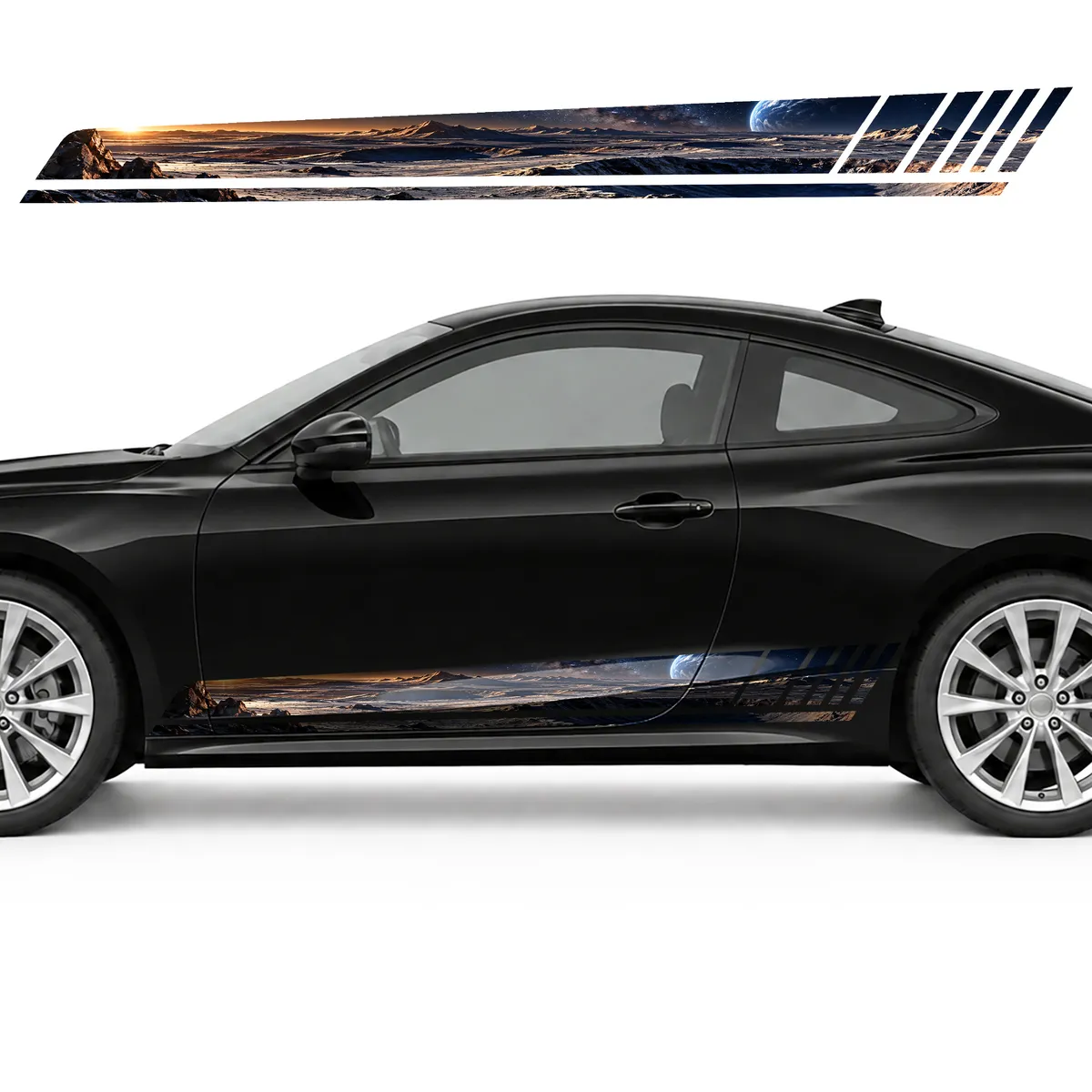 Copper Glow over Lunar Craters GT racing side door stripes, view 3 of 4