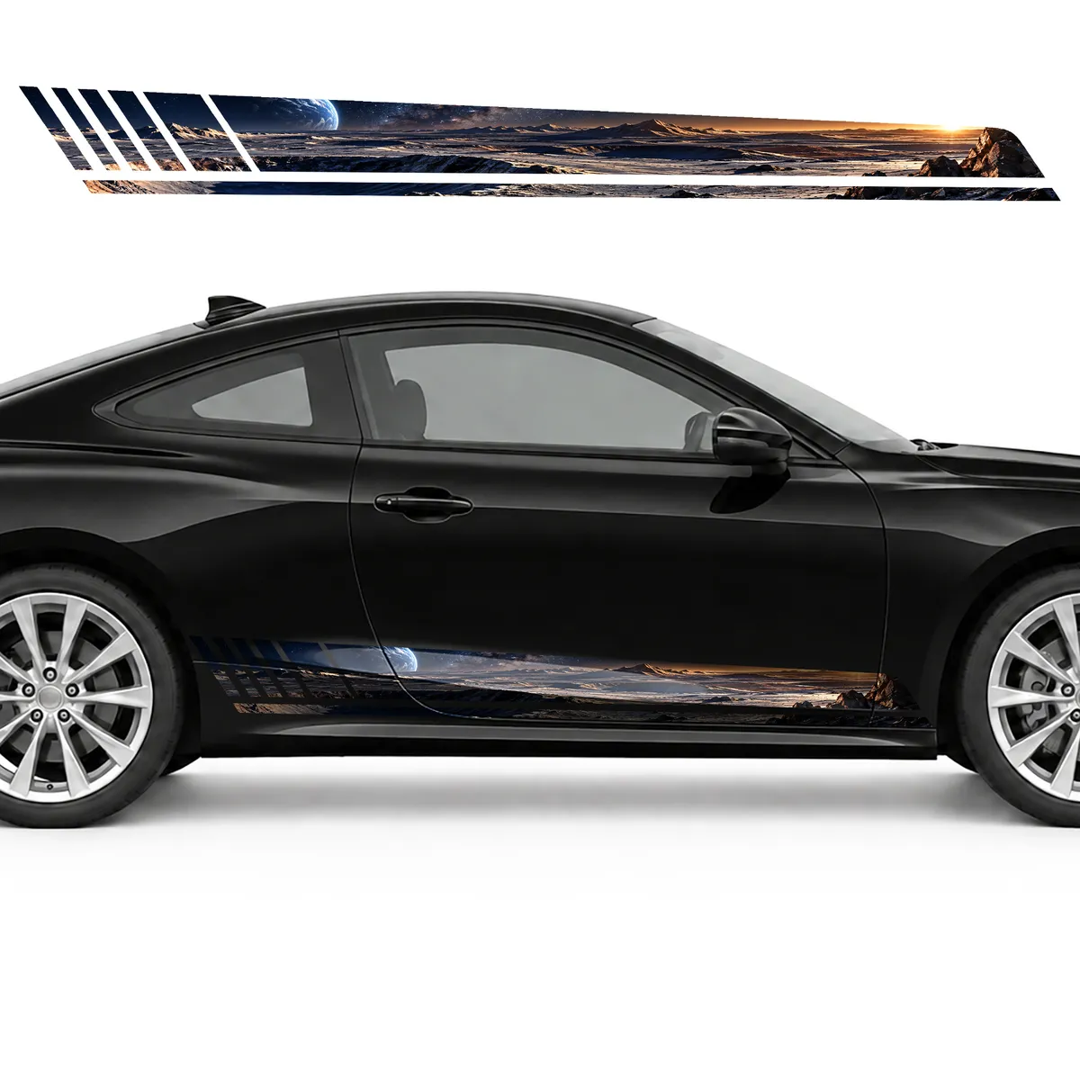 Copper Glow over Lunar Craters GT racing side door stripes, view 4 of 4