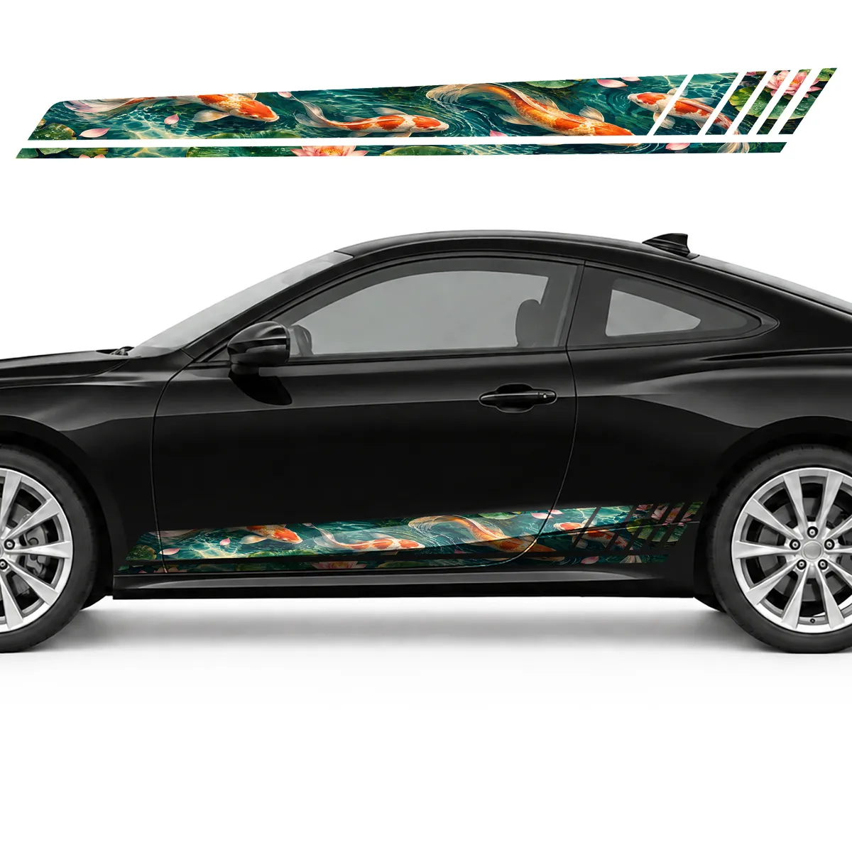 Copper Koi under Emerald Lily Pads GT racing side door, view 3 of 4