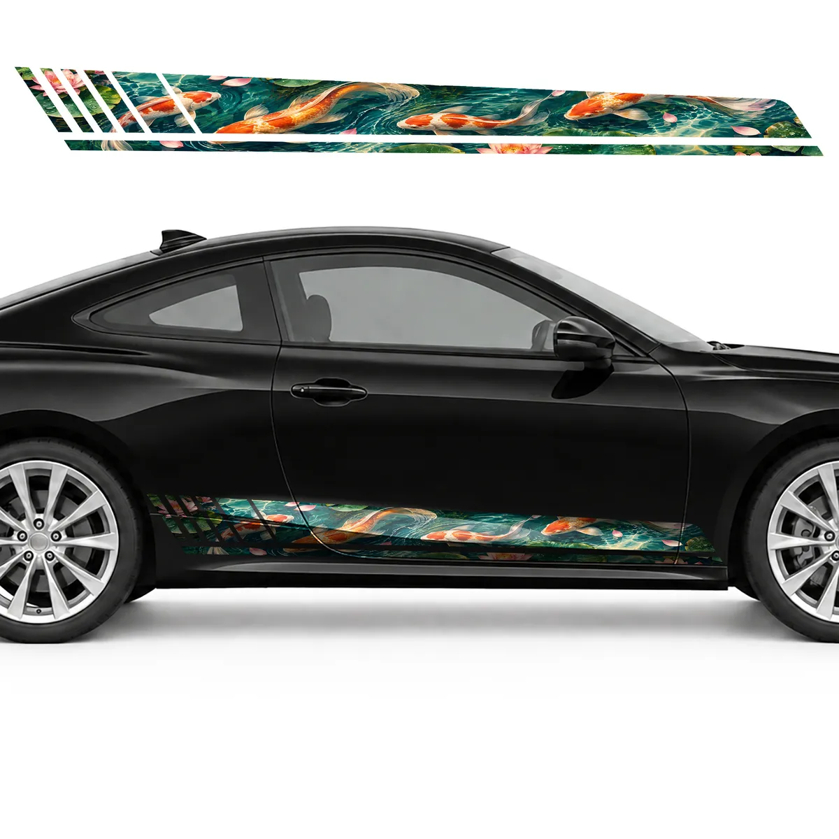 Copper Koi under Emerald Lily Pads GT racing side door, view 4 of 4