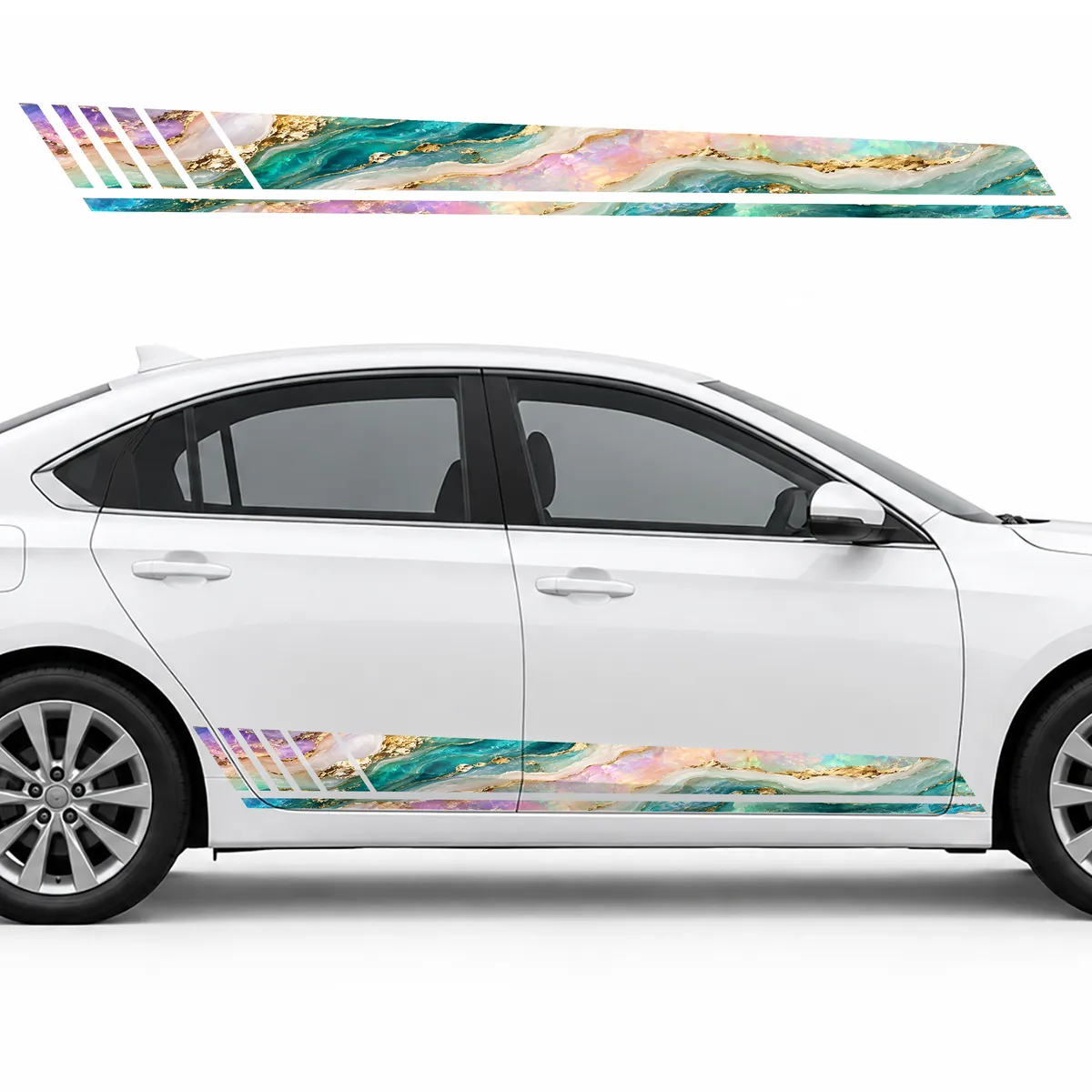 Opal Mineral Waves with Gold GT racing side door stripes, view 2 of 4