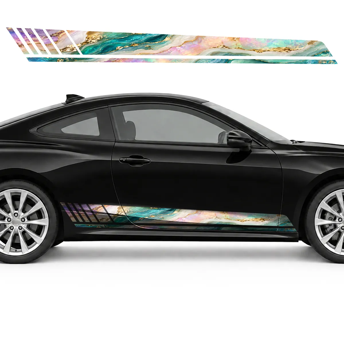 Opal Mineral Waves with Gold GT racing side door stripes, view 4 of 4