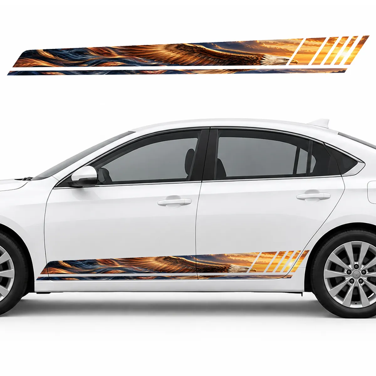 Eagle in Copper Sky Currents GT racing side door stripes decals stickers for Cars