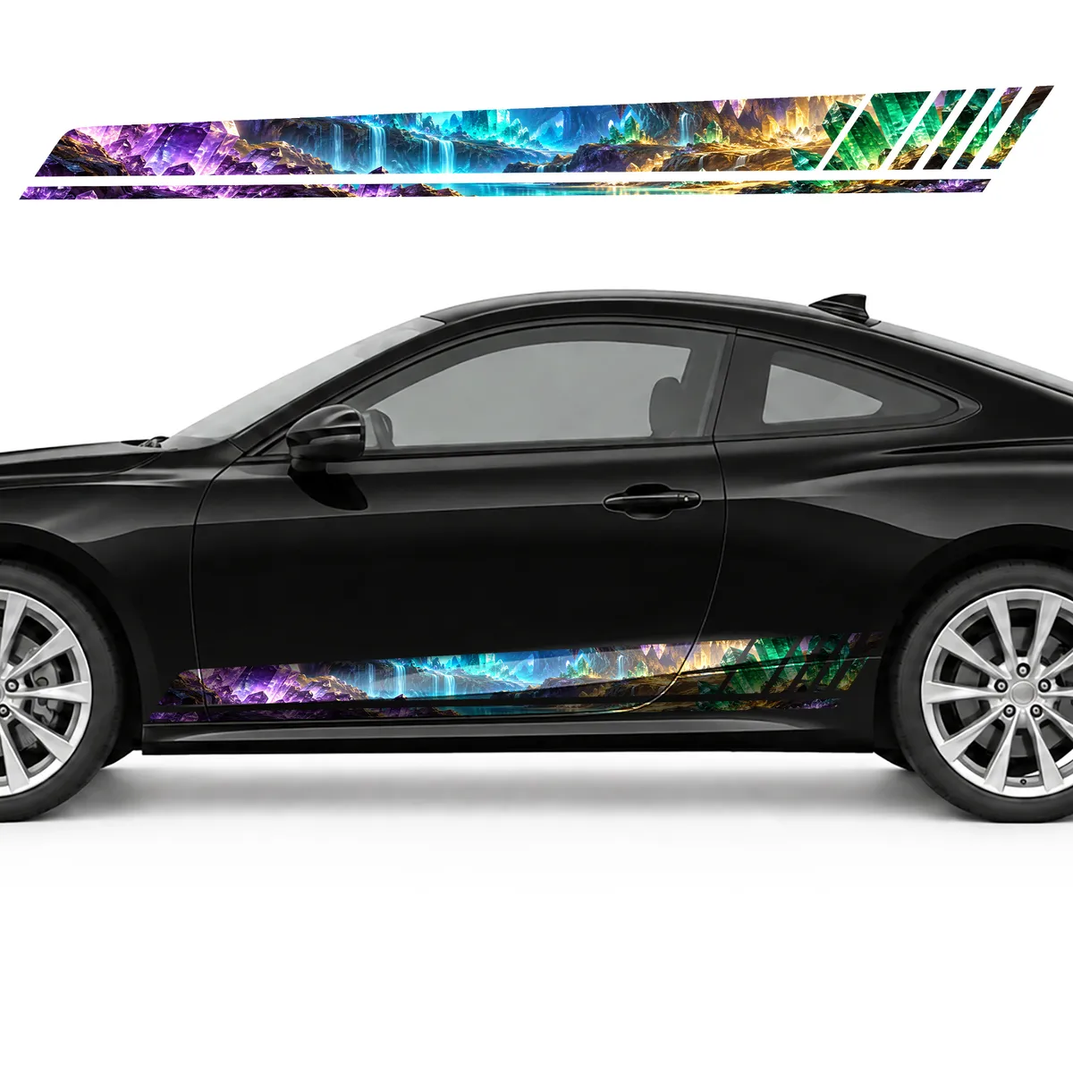 Glowing Crystal Cave Panorama GT racing side door stripes, view 3 of 4