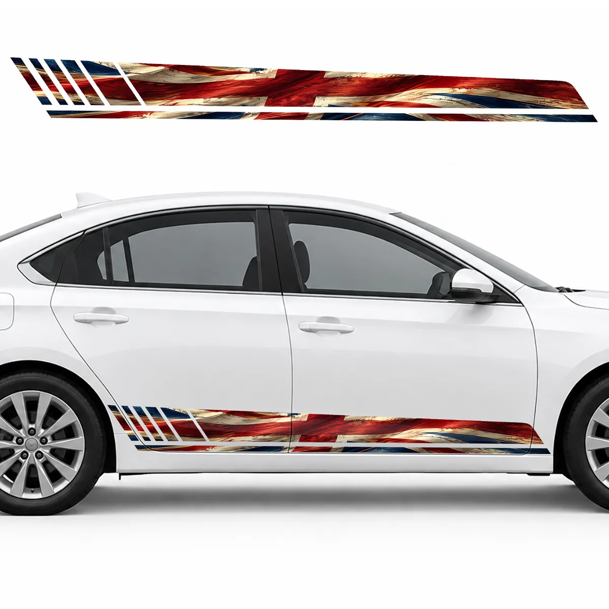 British Flag Panorama in Brushstrokes GT racing side door, view 2 of 4