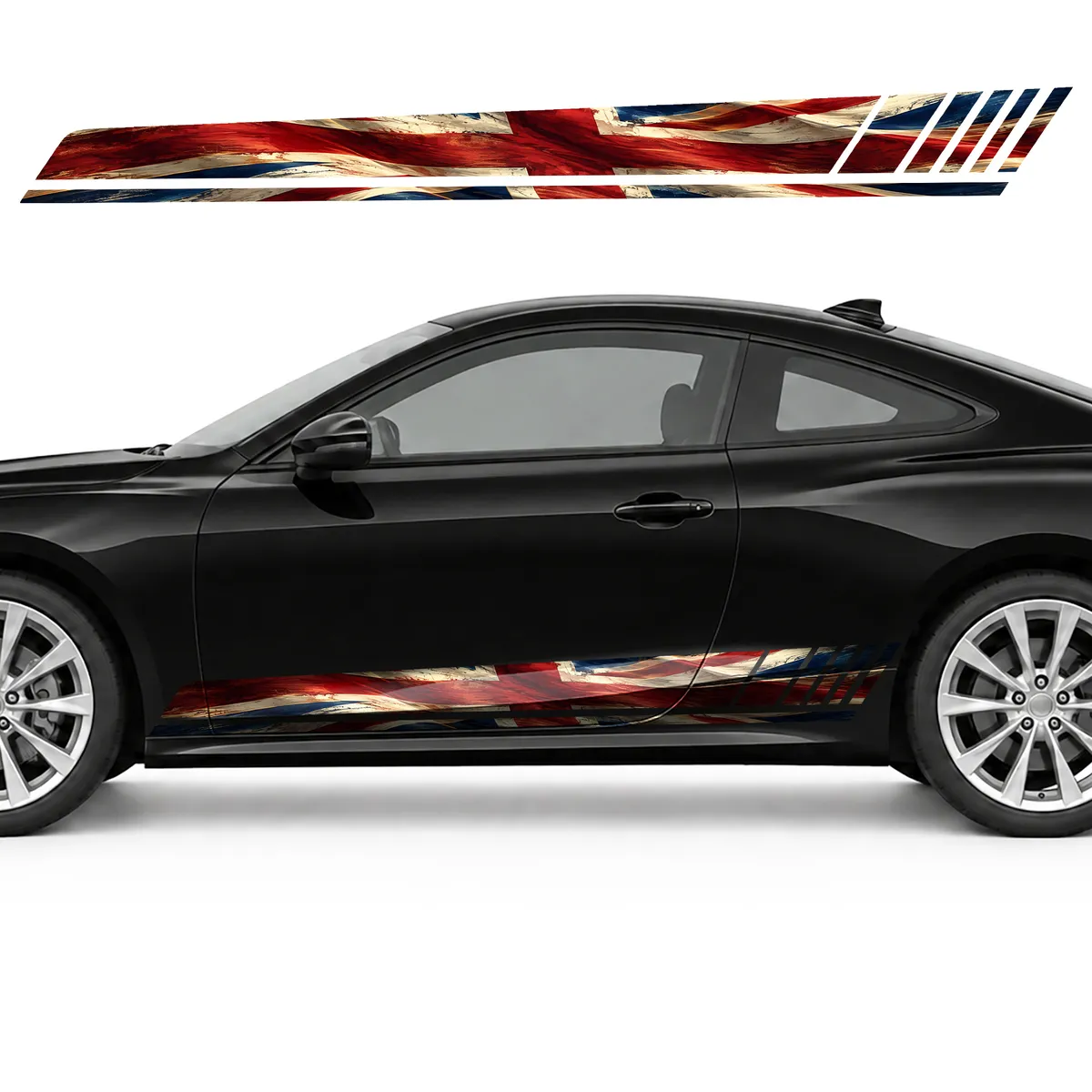 British Flag Panorama in Brushstrokes GT racing side door, view 3 of 4