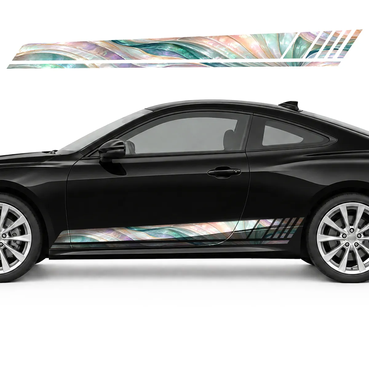 Pearlescent Waves in Pastel Tones GT racing side door, view 3 of 4