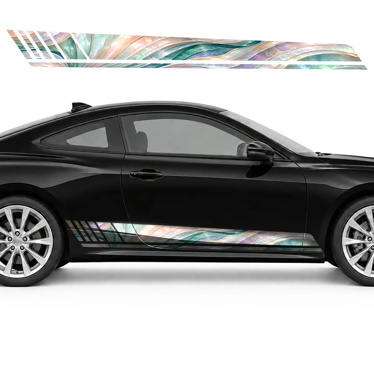 Pearlescent Waves in Pastel Tones GT racing side door, view 4 of 4