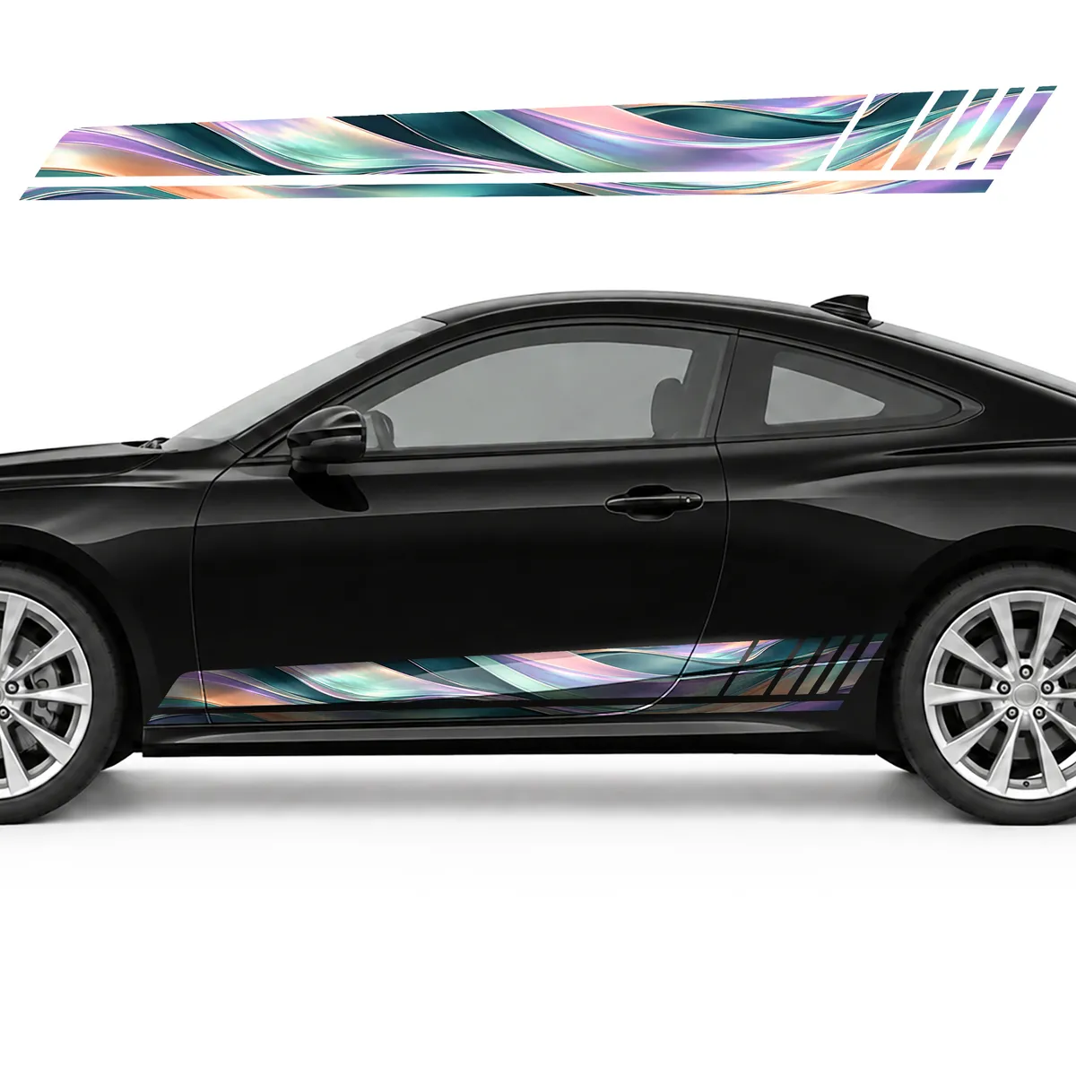 Pearl Ribbons in a Violet and Mint Wave GT racing side door, view 3 of 4