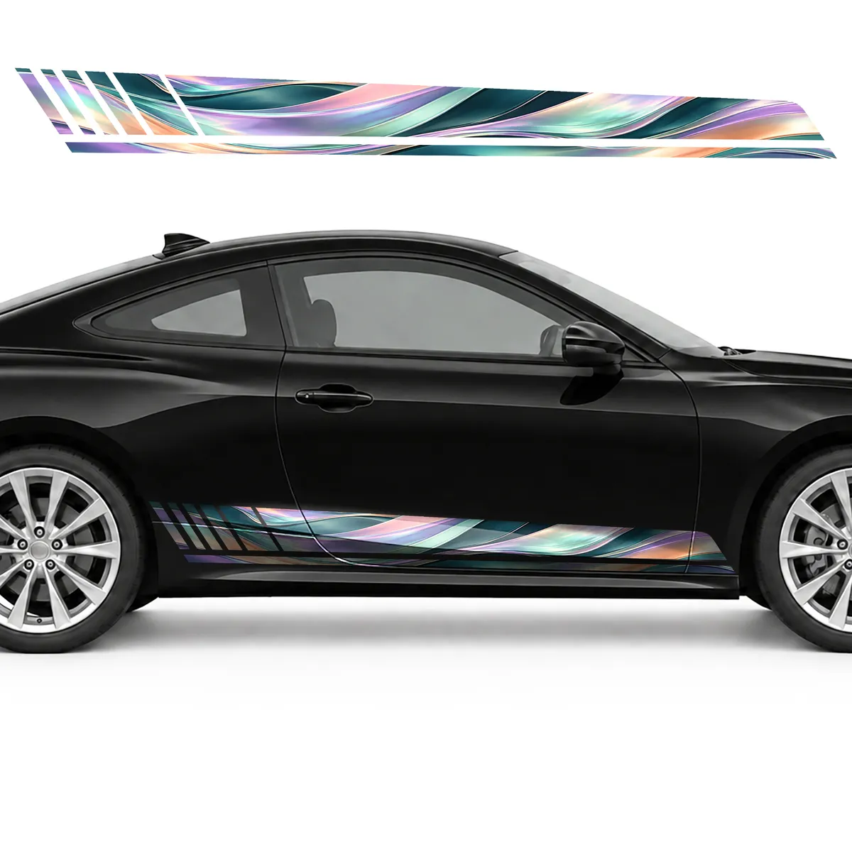 Pearl Ribbons in a Violet and Mint Wave GT racing side door, view 4 of 4