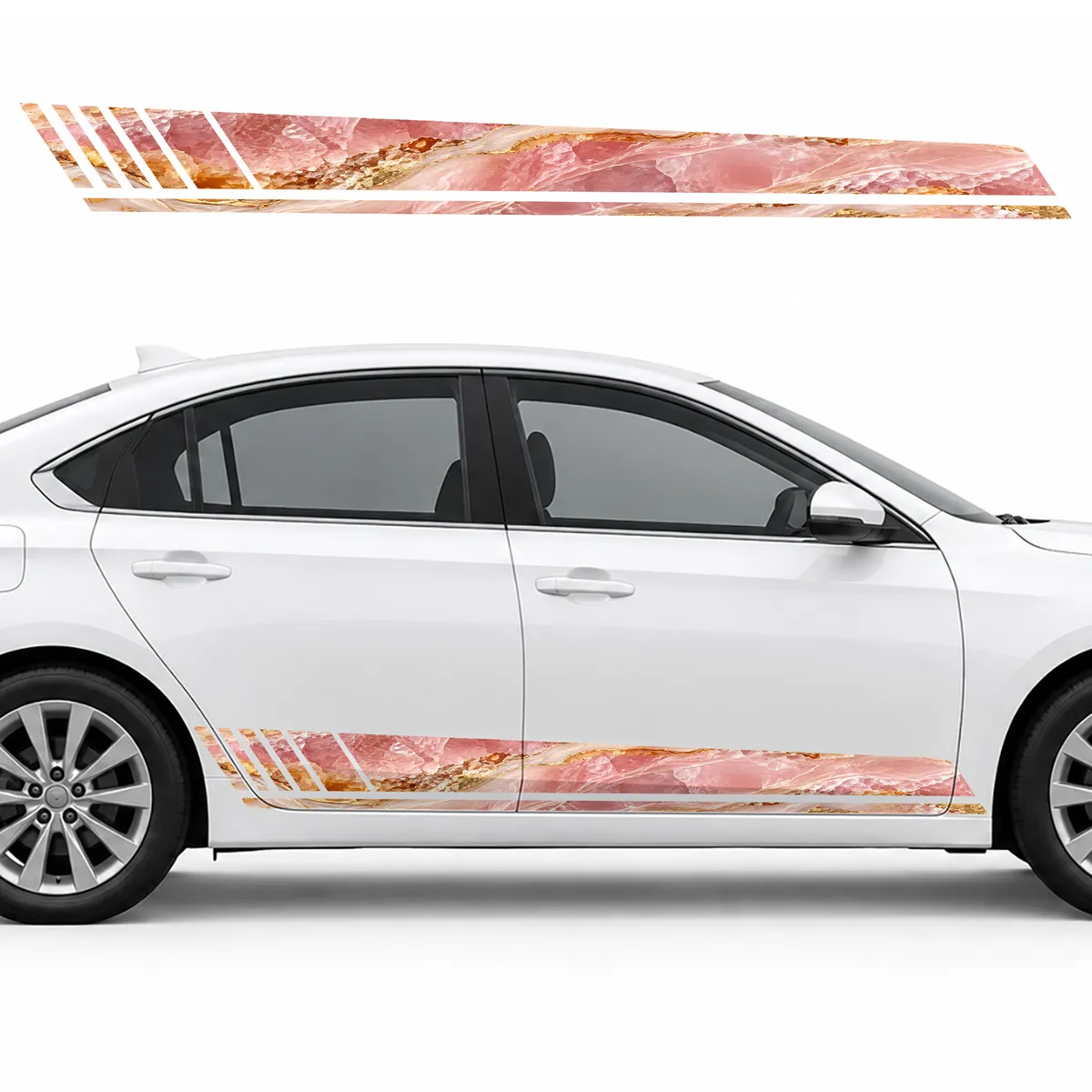 Rose Quartz Flow with Gold Flecks GT racing side door, view 2 of 4