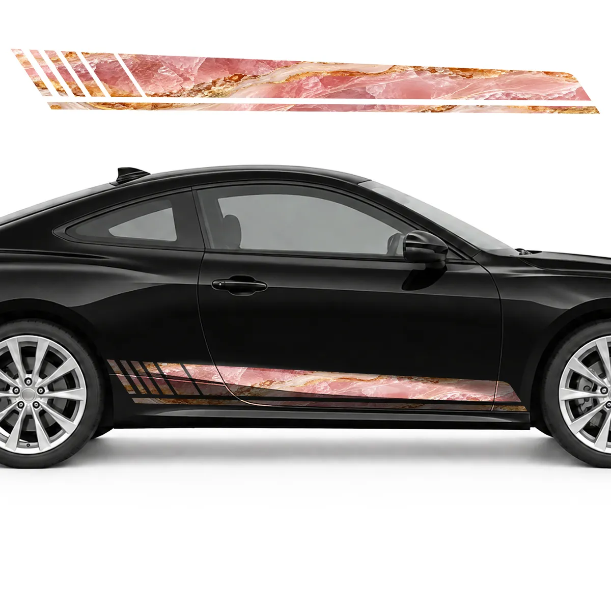 Rose Quartz Flow with Gold Flecks GT racing side door, view 4 of 4