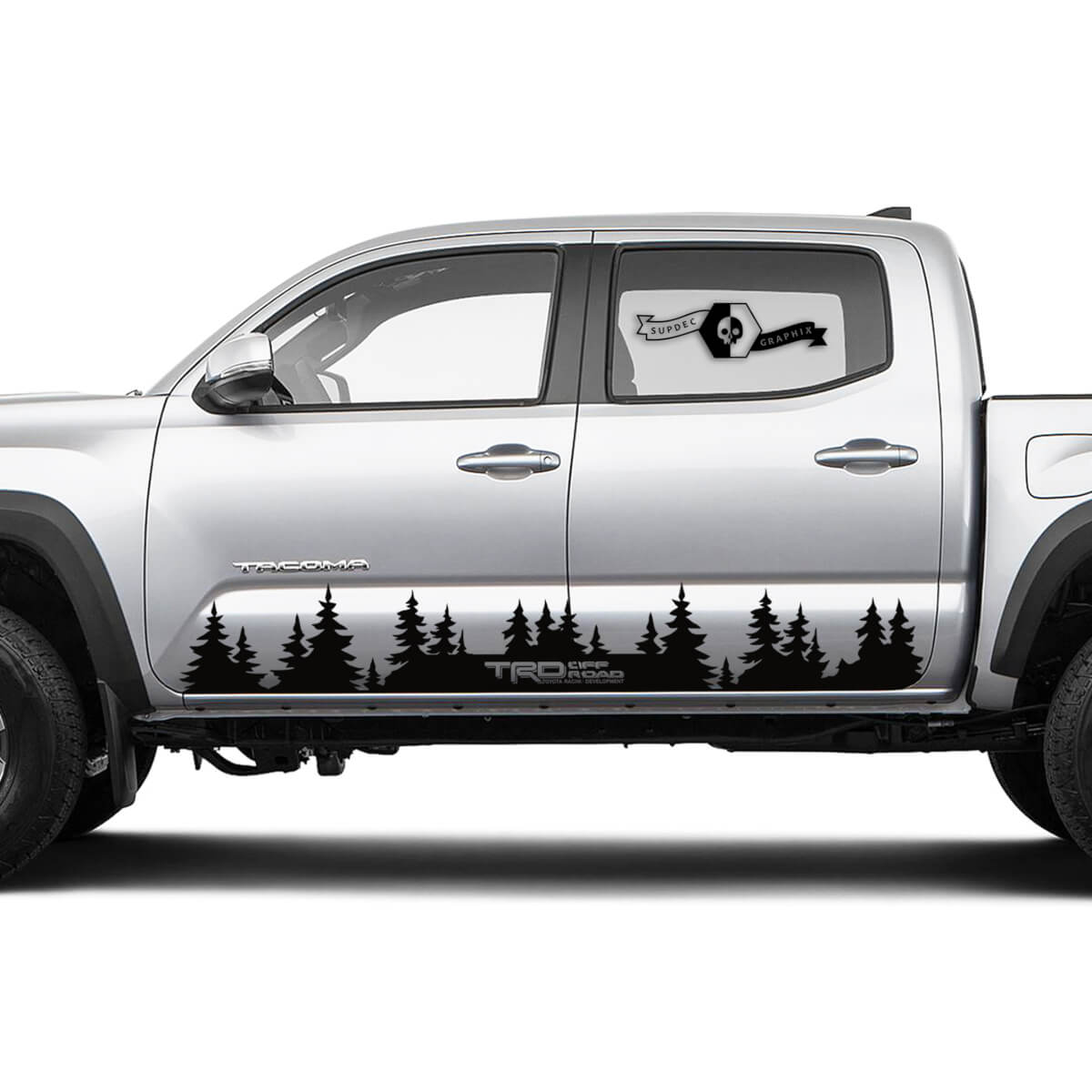 TRD Off Road TOYOTA Fores Trees Decals Stickers for Tacoma Tundra 4Runner Hilux Rocker Panel