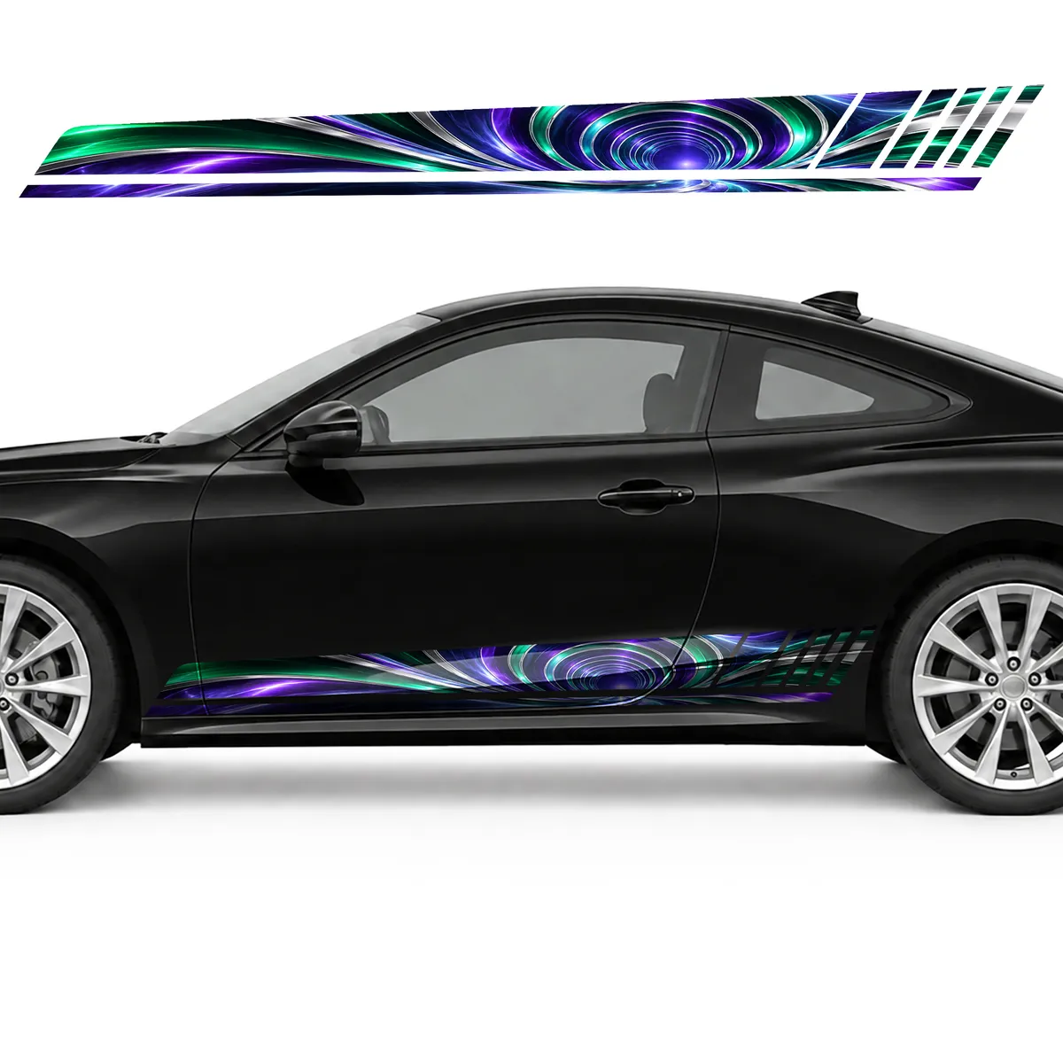 Emerald and Violet Optical Tunnel GT racing side door, view 3 of 4