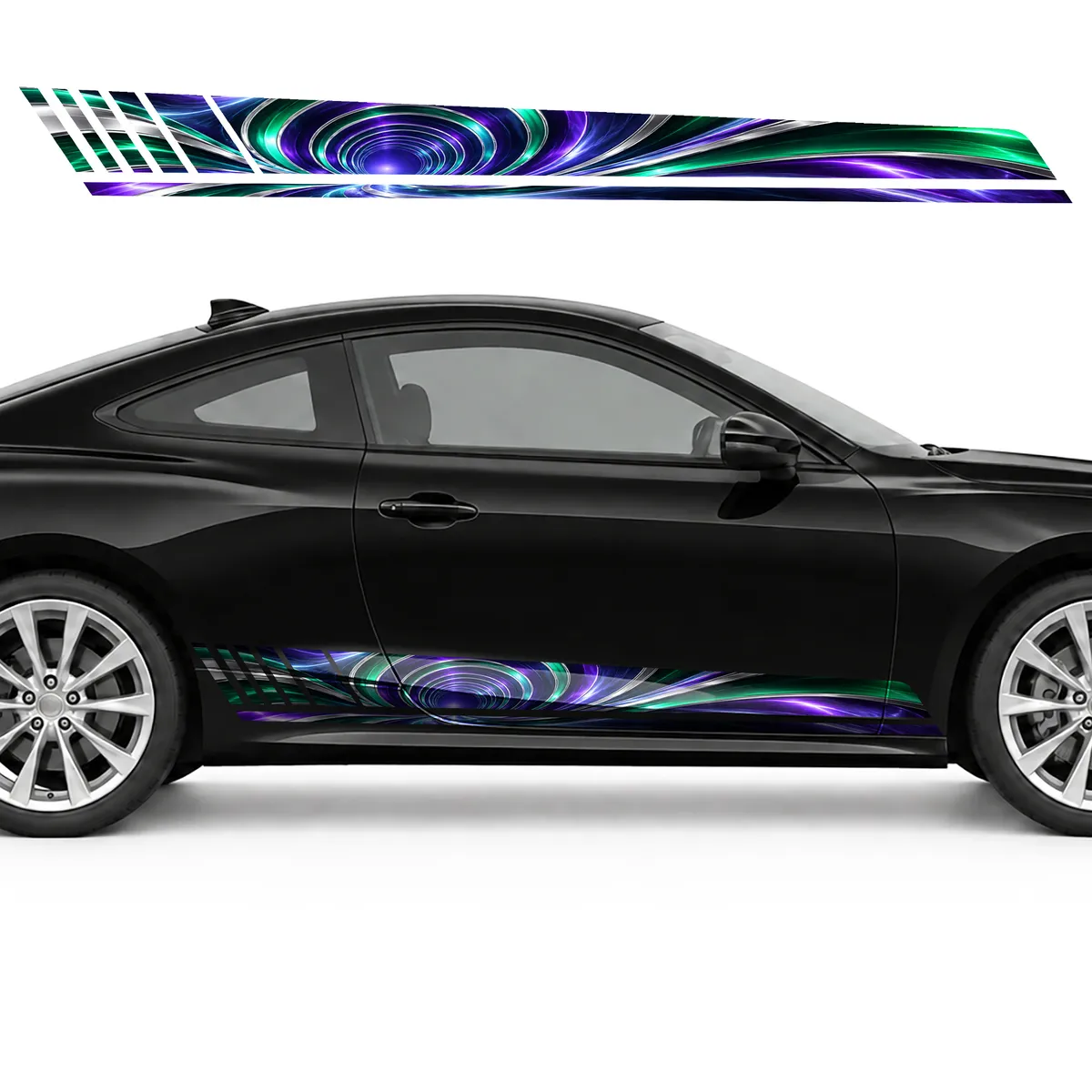 Emerald and Violet Optical Tunnel GT racing side door, view 4 of 4
