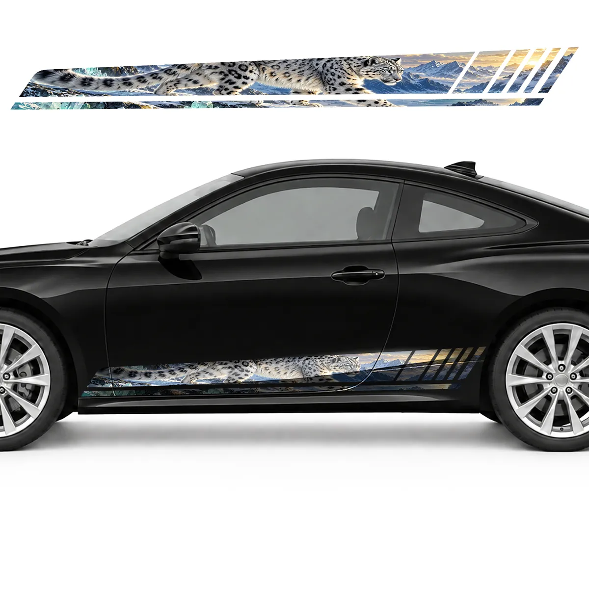 Snow Leopard on an Icy Rock GT racing side door stripes, view 3 of 4