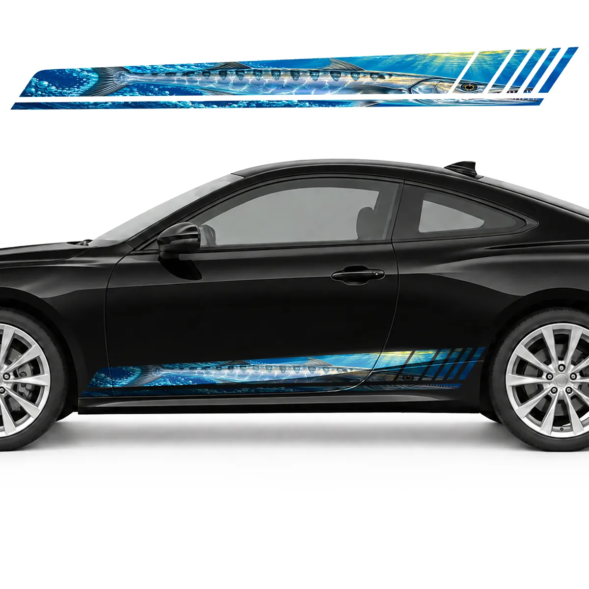 Silver Barracuda in Turquoise Water GT racing side door, view 3 of 4