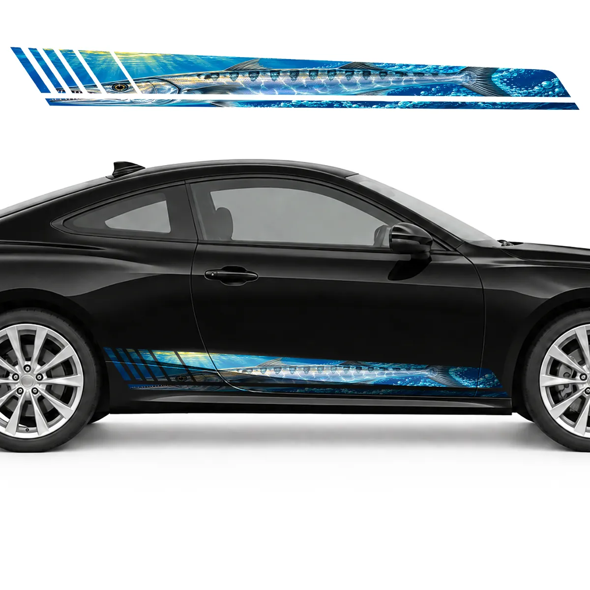 Silver Barracuda in Turquoise Water GT racing side door, view 4 of 4