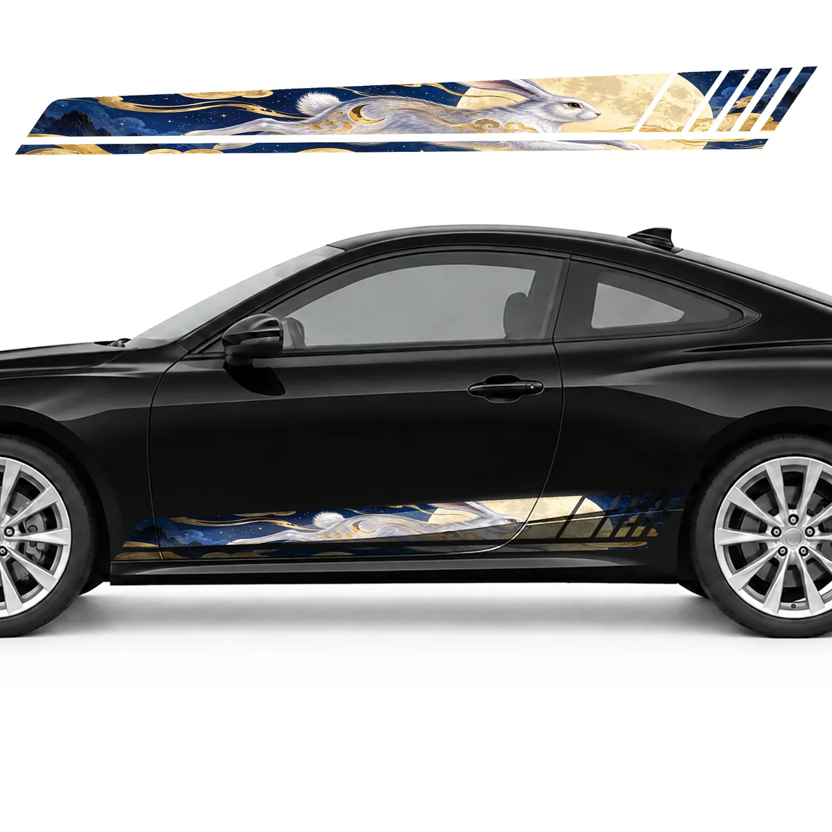 Silver Moon Rabbit in Golden Clouds GT racing side door, view 3 of 4