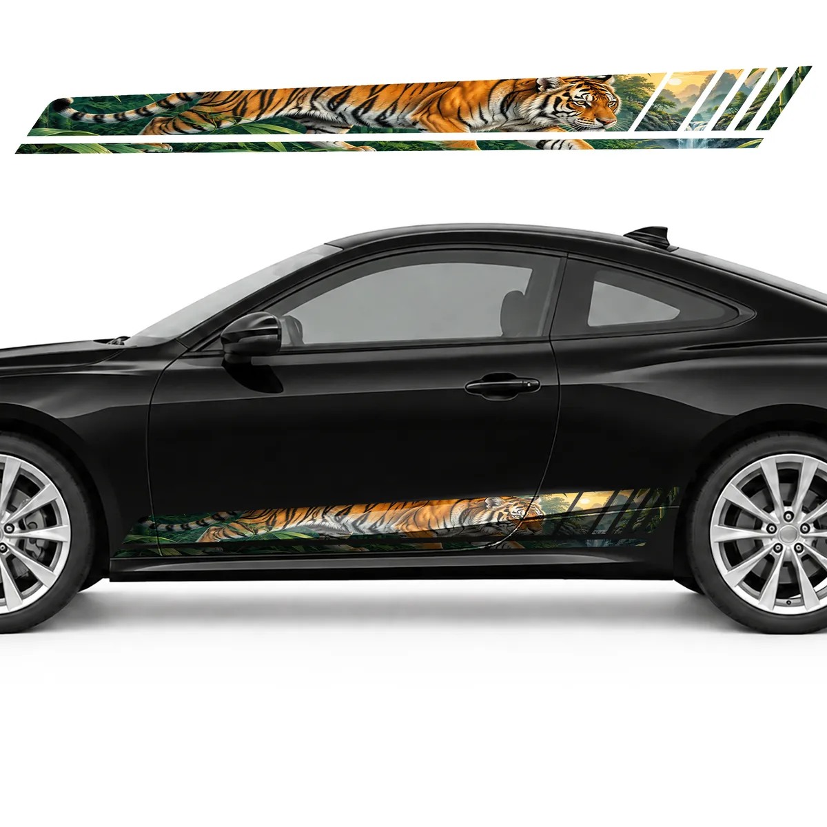 Tiger in an Emerald Bamboo Thicket GT racing side door, view 3 of 4