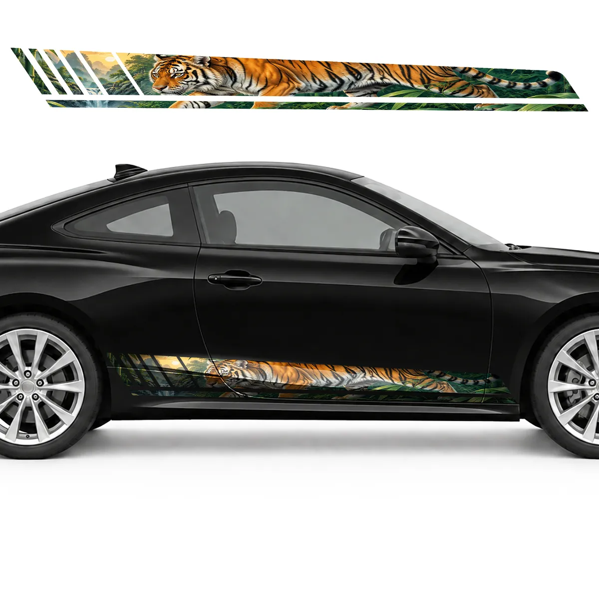 Tiger in an Emerald Bamboo Thicket GT racing side door, view 4 of 4