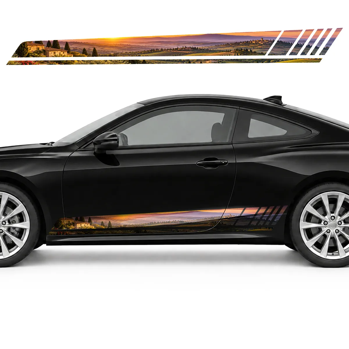 Tuscan Sunset over the Hills GT racing side door stripes, view 3 of 4