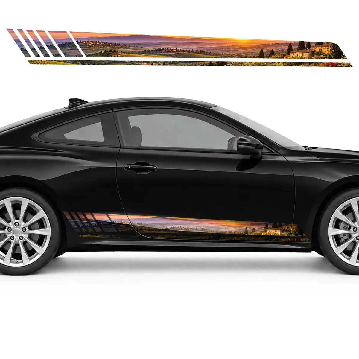 Tuscan Sunset over the Hills GT racing side door stripes, view 4 of 4