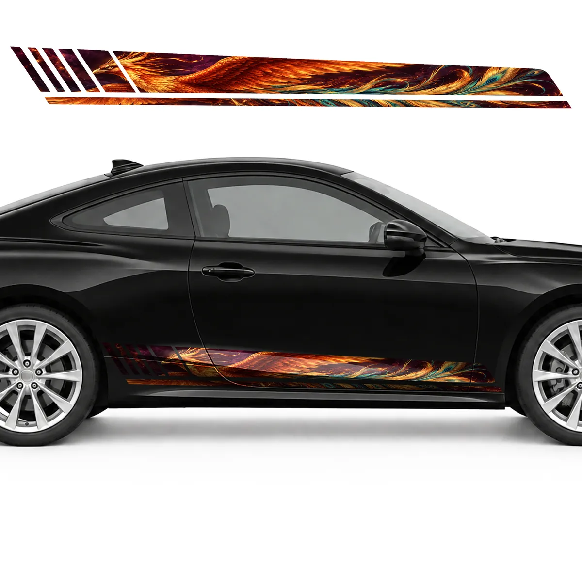 Phoenix in Flight among Embers GT racing side door stripes, view 4 of 4