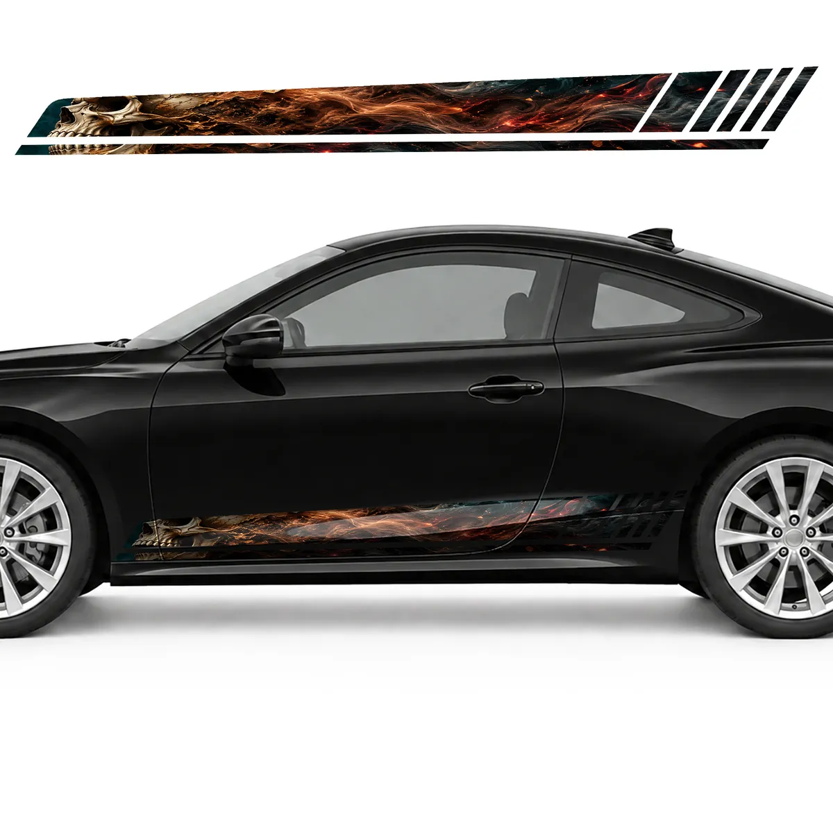Skull, Copper Smoke and Red Sparks GT racing side door, view 3 of 4
