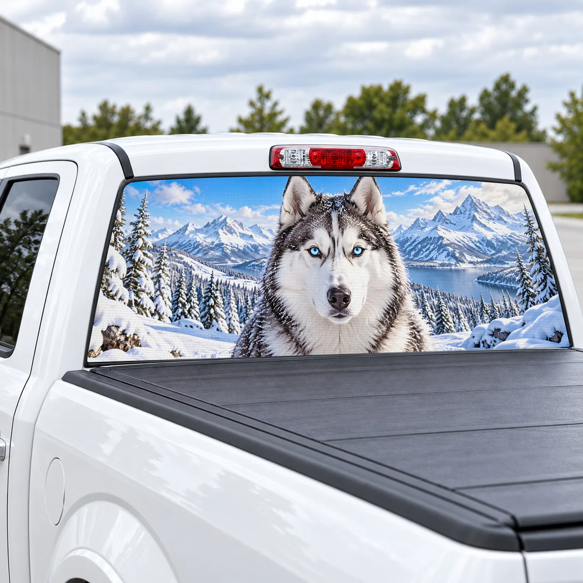 Husky perforated rear window decal for Trucks, view 2 of 4
