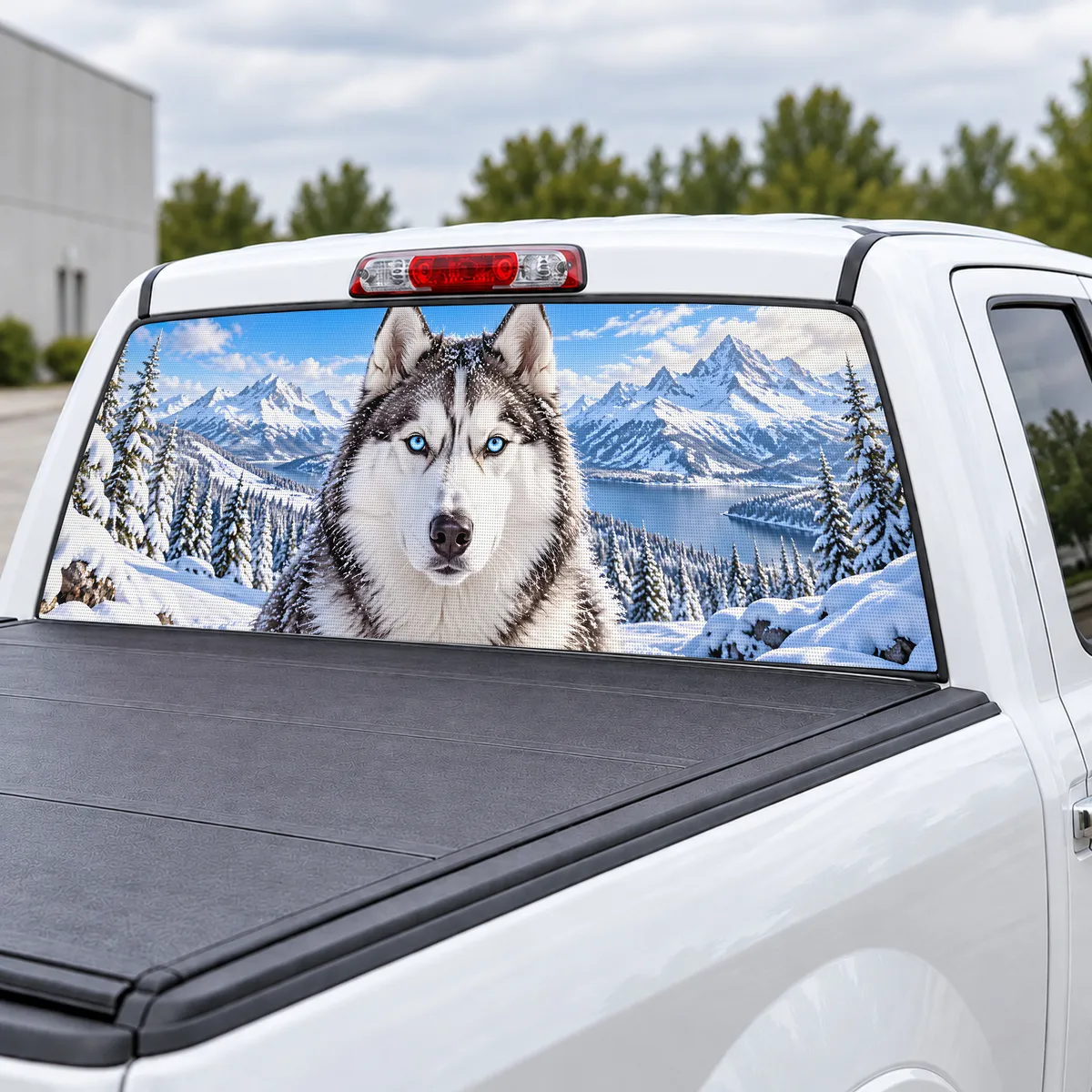 Husky perforated rear window decal for Trucks, view 3 of 4