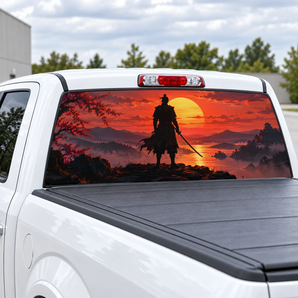 Samurai Dusk perforated rear window decal for Trucks, view 2 of 4