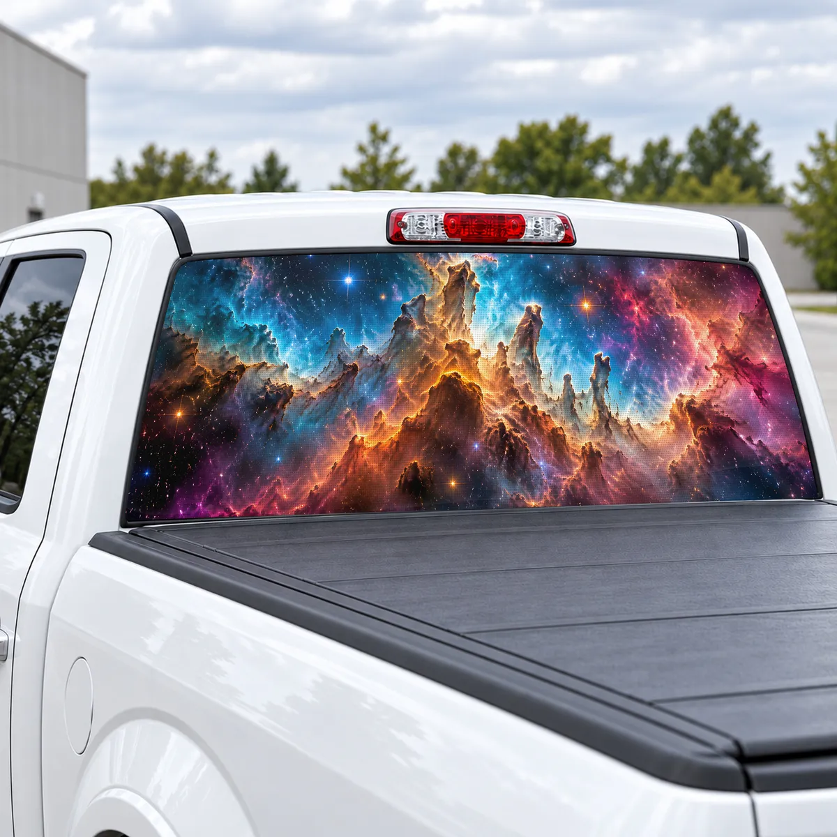 Eagle Nebula perforated rear window decal for Trucks, view 2 of 4
