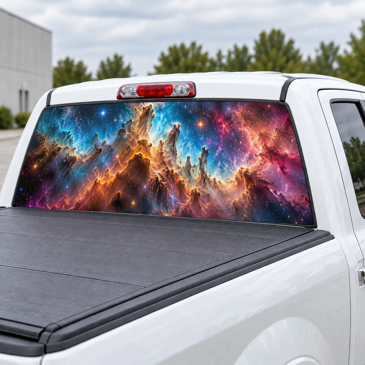 Eagle Nebula perforated rear window decal for Trucks, view 3 of 4