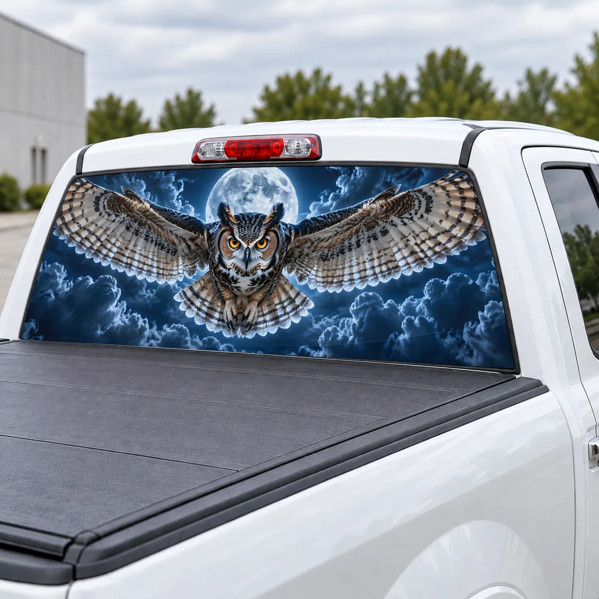 Night Owl perforated rear window decal for Trucks, view 3 of 4