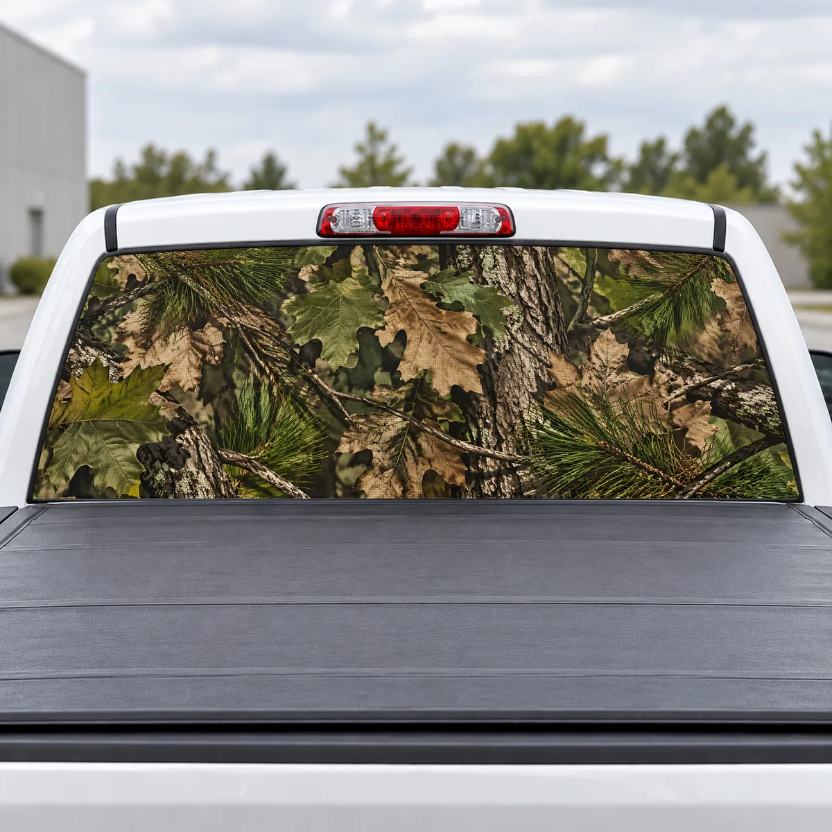 Timber Ghost perforated rear window decal for Trucks